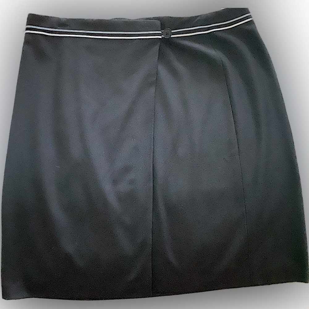 Ann Taylor Stretch Black Wrap Around Skirt